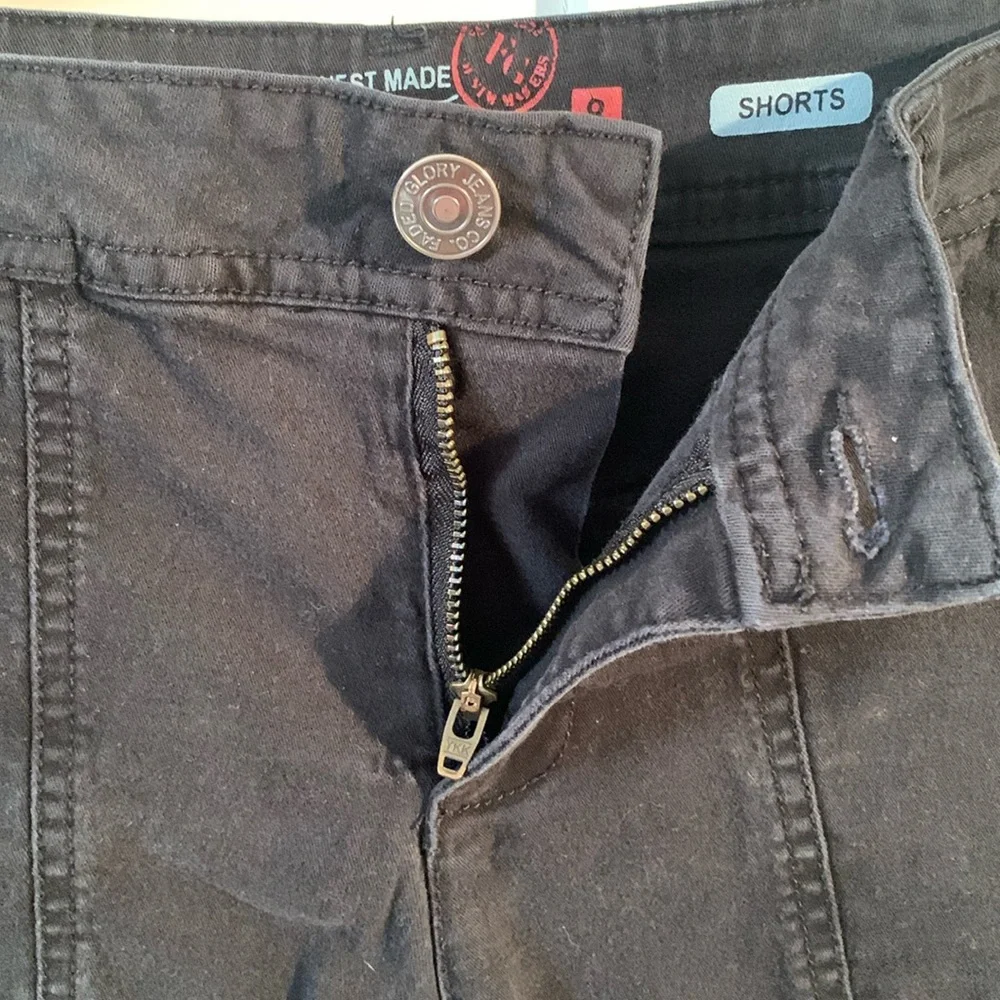 Faded Glory Black Denim Shorts